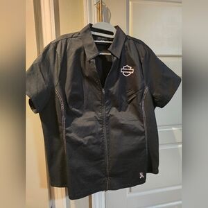 Harley-Davidson Black Zip-Up Shirt 1W